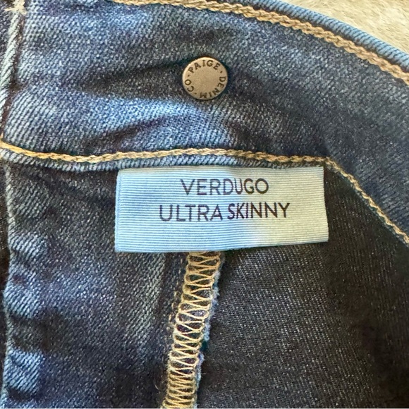 NWOT PAIGE Size 28 Maternity Verdugo Ultra Skinny Jeans Stretch Pregnancy Blue - Picture 6 of 9